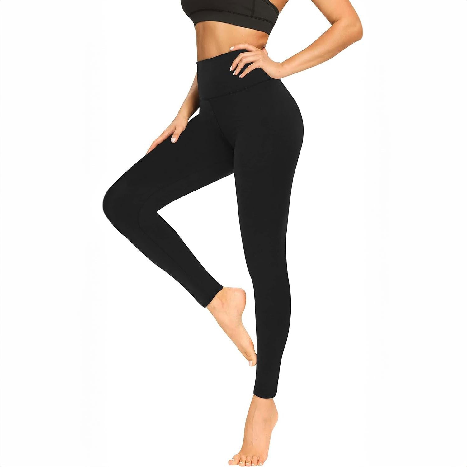 High Waisted Leggings For Women- Soft Tummy Control Slimming Yoga Pants For  Workout Running