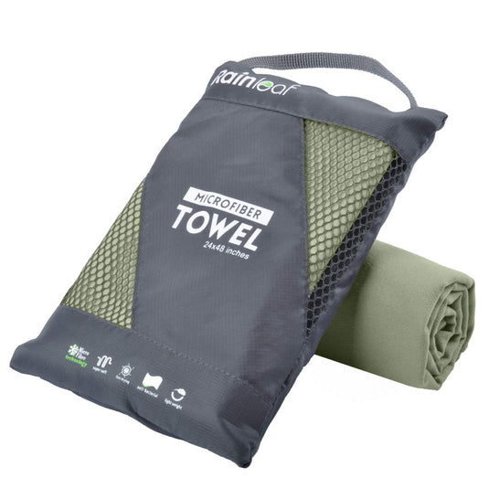 Rainleaf Microfiber Towel Perfect Travel & Sports &Camping Towel.Fast Drying - Super Absorbent - Ultra Compact.Suitable for Backpacking,Gym,Beach,Swimming,Yoga