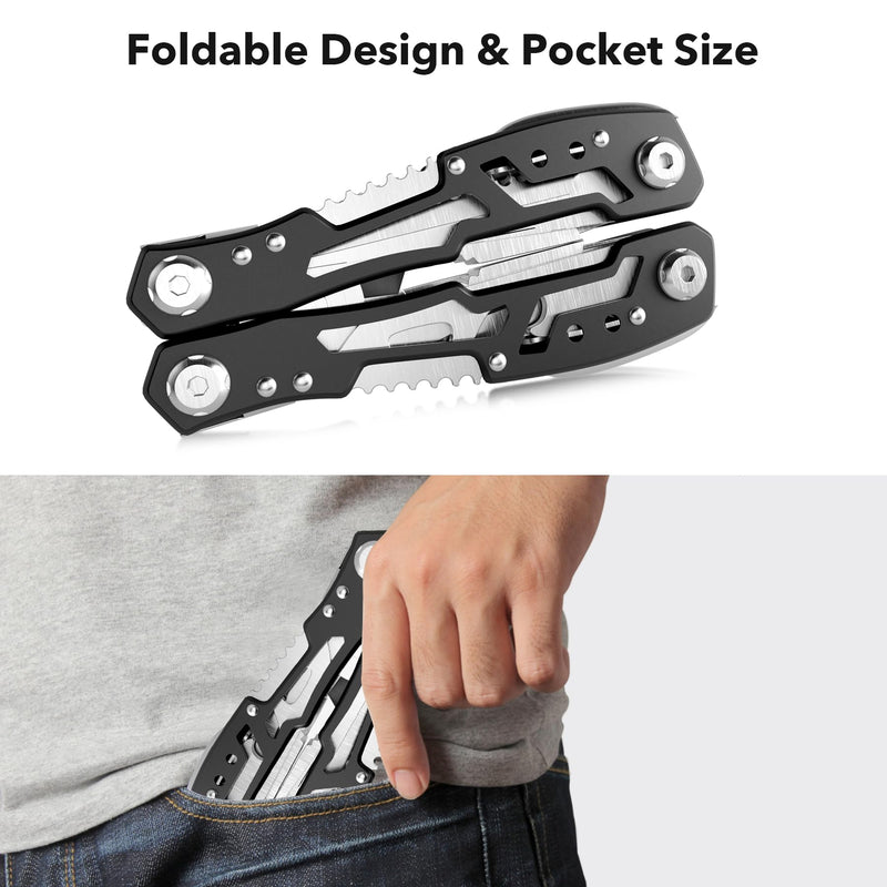 Load image into Gallery viewer, 14-In-1 Multitool with Safety Locking, Professional Stainless Steel Multitool Pliers Pocket Knife, Bottle Opener, Screwdriver with Nylon Case
