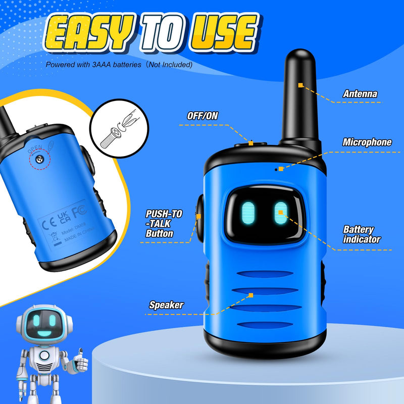 Load image into Gallery viewer, Mini Robot Walkie Talkies - 2 Pack, Kids Toys, Birthdays &amp; Outdoor Fun, Ages 3-8
