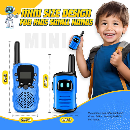 Mini Robot Walkie Talkies - 2 Pack, Kids Toys, Birthdays & Outdoor Fun, Ages 3-8
