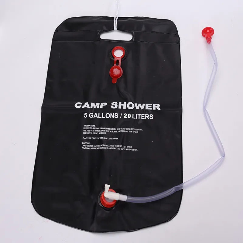 Load image into Gallery viewer, Foldable 20L Solar Shower Bag: Portable Outdoor Bath Water Bag for Camping, Sun Compact Heated Shower, Ideal for Scrubbing and Pool Accessories.
