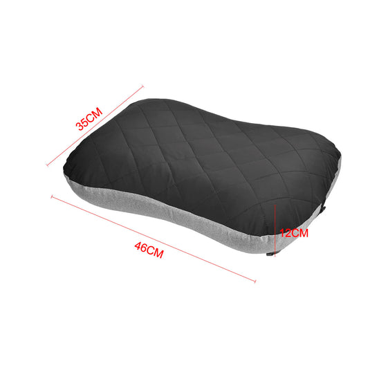 Ultralight Inflatable Camping Pillow: Compact Travel Cushion for Neck and Lumbar Support – Square Design, Perfect for Backpacking and Hiking Adventures