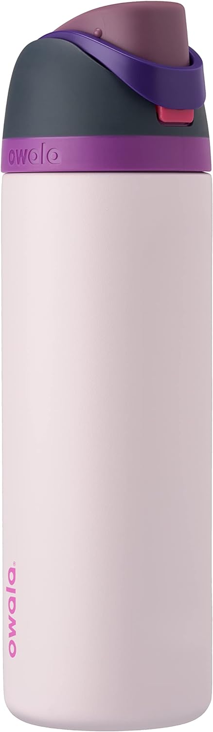 Owala FreeSip Insulated Stainless Steel Water Bottle with Straw for Sports and Travel, BPA-Free, 24-oz