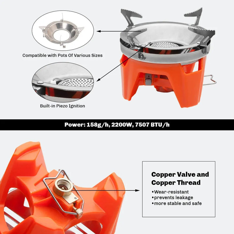 Load image into Gallery viewer, Fire Maple X2 Outdoor Gas Stove Burner with Heat Exchanger Pot - Portable Cooking System for Camping, Hiking, and Touring
