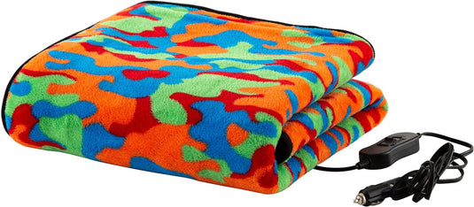 Heated Car Blanket - 12-Volt Electric Blanket for Car, Truck, SUV, or RV - Portable Heated Throw - Camping Essentials