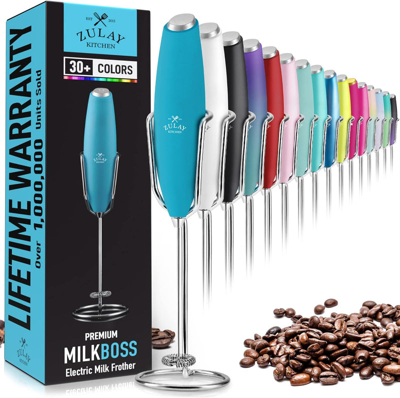 Load image into Gallery viewer, ULTRA HIGH SPEED MILK FROTHER For Coffee With NEW UPGRADED STAND - Powerful, Compact Handheld Mixer with Infinite Uses - Super Instant Electric Foam Maker with Stainless Steel Whisk by Zulay (Granite)
