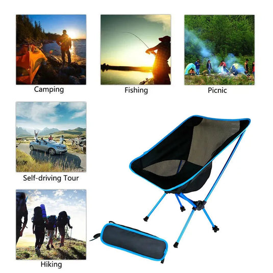 Ultralight Portable Folding Chair:  Perfect for Camping, Beach, Hiking, Picnic, and Fishing