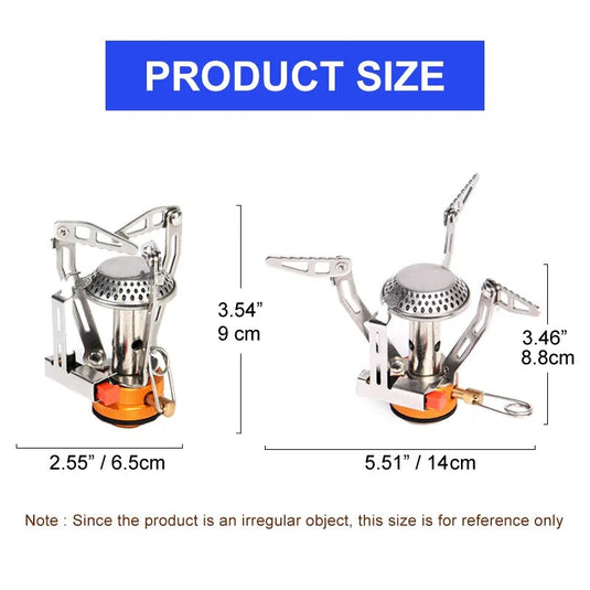High-Power Single Burner Portable Gas Stove: Windproof Burner for Camping, Picnics, and Survival