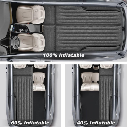 Camping Is Easy® SUV Air Mattress Thickened and Double-Sided Flocking Travel Camping Bed with 2 Pillows & Electric Pump Dedicated Mobile Cushion Inflatable Bed for SUV Trunk and Rear Seat