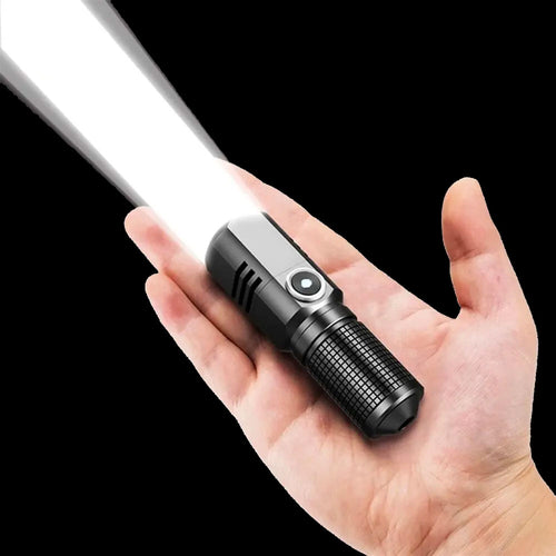 Super Bright MINI XHP50 LED Flashlight: USB Rechargeable, Zoomable, 3 Modes