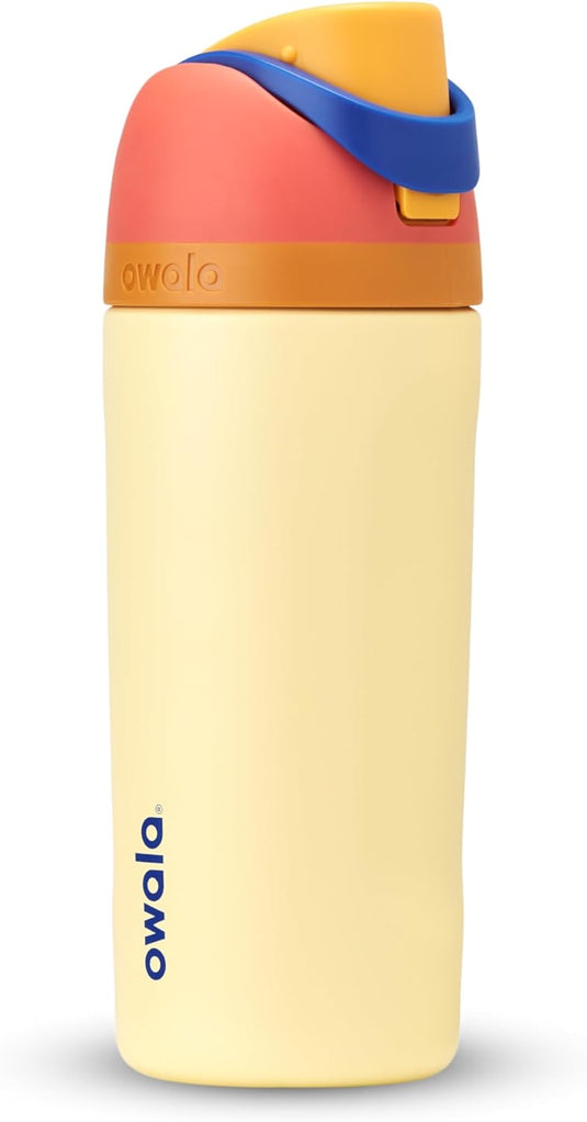 Owala Kids' FreeSip Insulated Stainless Steel Water Bottle with Straw, BPA-Free, 16oz