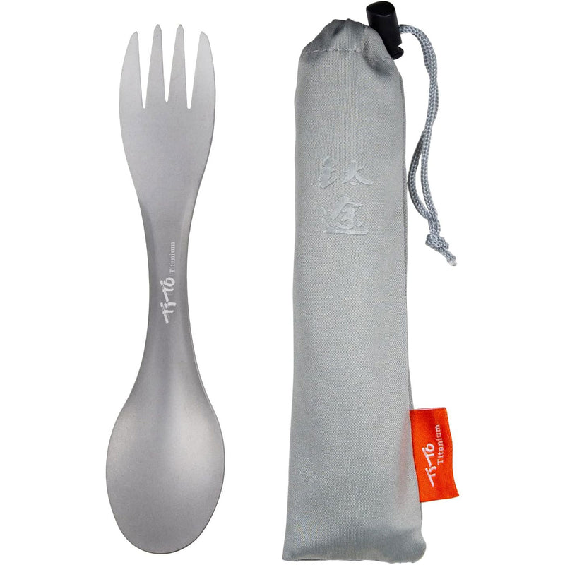Cucchiaio Forchetta In Titanio TiTo Spork - Ultraleggero Per Campeggio, Escursionismo E Picnic - Foto 10
