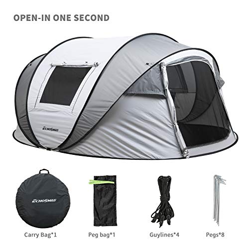 Load image into Gallery viewer, EchoSmile Instant Tent for Camping, 6 Person Pop Up Tent, Water Resistant Dome Tent, Easy Setup for Camping Hiking and Outdoor, Portable Tent with Carry Bag, for 3 Seasons
