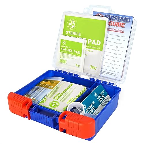 Be Smart Get Prepared 110 pc First Aid Kit: Clean, Treat, Protect Minor Cuts, Home, Office, Car, School, Business, Travel, Emergency, Outdoor, Camping & Sports, FSA/HSA (Packaging may vary)