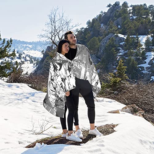 QIO CHUANG Emergency Mylar Thermal Blankets -Space Blanket Survival kit Camping Blanket (4-Pack). Perfect for Outdoors, Hiking, Survival, Bug Out Bag ，Marathons or First Aid 1