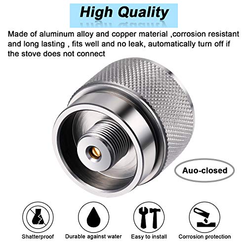 Load image into Gallery viewer, Camping Is Easy® Camping Stove Adapter - 1 Lb Propane Small Tank Input EN417 Lindal Valve Output Outdoor Cylinder LPG Canister Adapter
