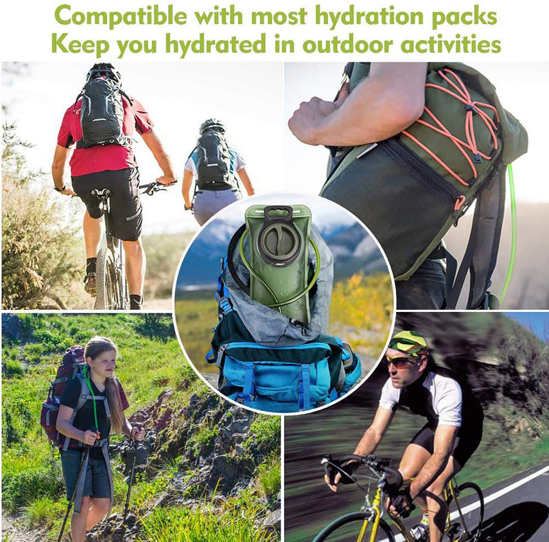 Load image into Gallery viewer, Hydration Bladder, 3L Water Bladder for Hiking Backpack Leak Proof Water Reservoir Storage, 3 Liter BPA-Free Water Pouch Hydration Pack Replacement for Biking Climbing Cycling Running, Military Green
