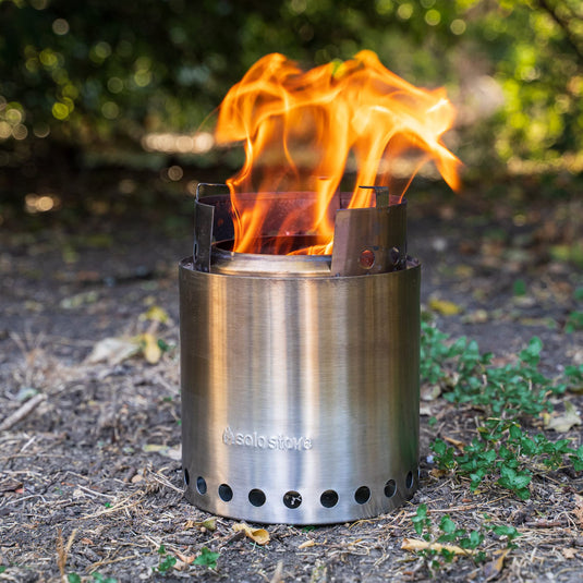 Solo Stove Campfire Camping Stove Portable Stove for Backpacking Outdoor Cooking Great Stainless Steel Camping Backpacking Stove Compact Wood Stove Design-No Batteries or Liquid Fuel Canisters Needed