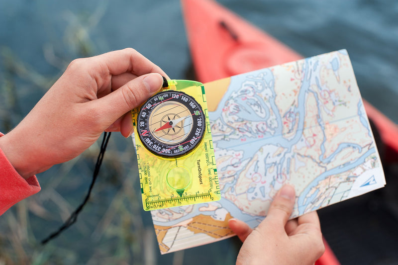 Load image into Gallery viewer, Orienteering Compass Hiking Backpacking Compass | Advanced Scout Compass Camping Navigation - Boy Scout Compass for Kids | Professional Field Compass for Map Reading - Best TurnOnSport Survival Gifts
