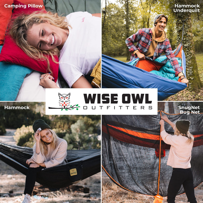 Load image into Gallery viewer, Wise Owl Outfitters Camping Hammock - Camping Essentials, Portable Hammock w/Tree Straps, Single or Double Hammock for Outside, Hiking, and Travel
