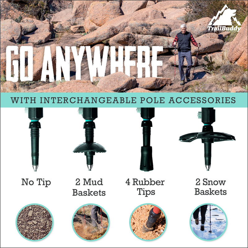 Trail Buddy TrailBuddy Aluminum Trekking Poles: Reliable Hiking
